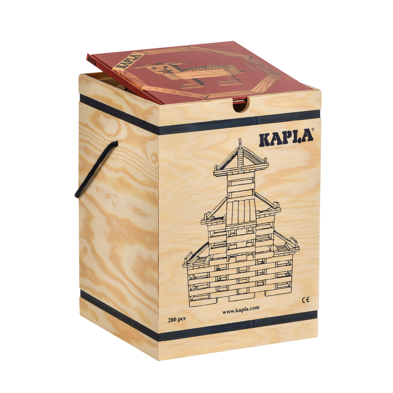  KAPLA Wooden Construction Set - 280 Building Planks in a Chest  with Art Book - for Ages 3+ : Toys & Games